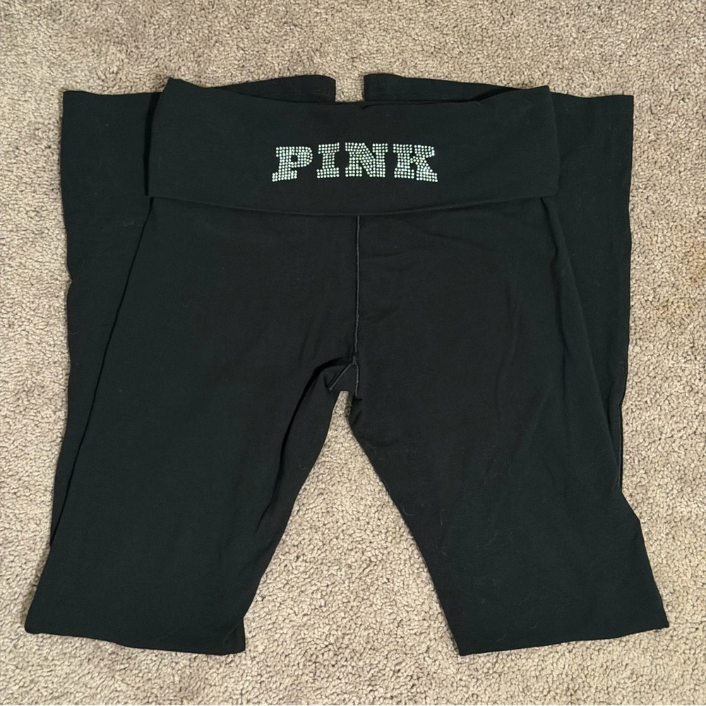 PINK Victoria's Secret Black Flare Pants